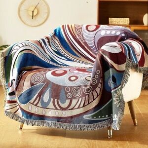 Western Boho Couch Throw Blanket